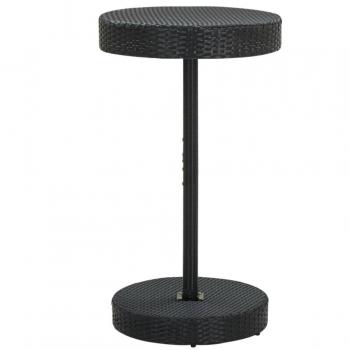 vidaXL Outdoor Poly Rattan Garden Table Black 60.5x106 cm