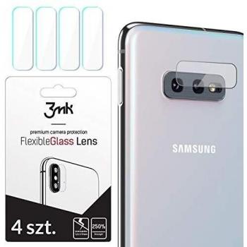 3MK - Protector de Camara Trasera Anti Golpes- 100% Efectivo Compatible con SA Galaxy S10E- 4 Unidades- Transparente