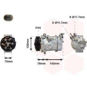 Compresor de aire acondicionado VAN WEZEL 3700K448, tipo: compresor, características: alto rendimiento, diseño optimizado para eficiencia energética, fácil instalación, compatible con varios modelos de vehículos