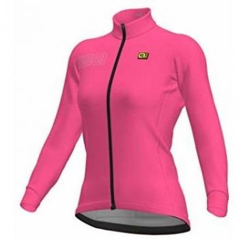 Alé Solid Color Block Maillot Manga Larga para Mujer, Rosa, 161/170