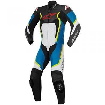 Alpinestars - Mono de piel para V2, color negro, blanco, azul, amarillo, talla 54