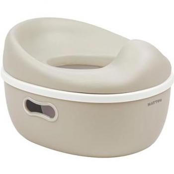 Orinal Nattou 3 en 1 beige: Töpfchen, Asiento de WC y Taburete Unisex para Aprendizaje Infantil
