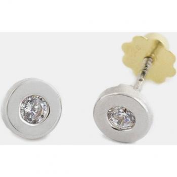 Pendientes de bebé de oro con circonita