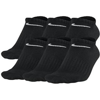 Nike 6Ppk Ctn Non-Cushion No Show Calcetines, Unisex adulto, Negro / Blanco