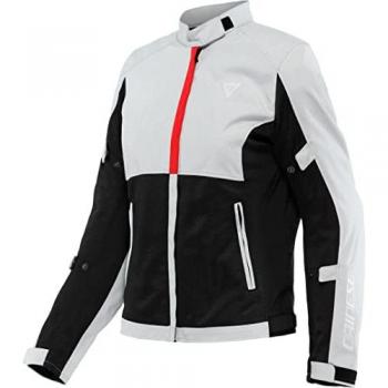 Chaqueta textil de motocicleta para damas Dainese Risoluta Air Tex - Negro Gris Rojo (40)