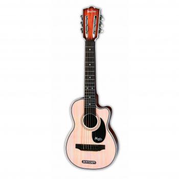 Guitarra Folk Infantil de Plástico Bontempi 70 cm con Cuerdas de Acero y Diseño en Madera Marrón/Negro