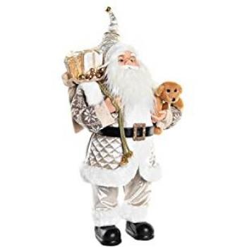 Decoración DKD Home Decor Papá Noel Gris PVC 37 x 20 x 60 cm