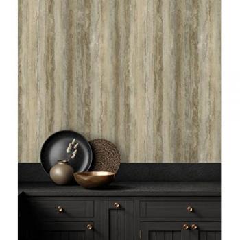 Papel Pintado Vinílico Efecto Vetas de Mármol en Tonos Tropicales - Siracusa Marble 679099 - Rollo de 10 m x 1,06 m