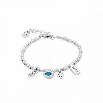 Uno de 50 My Luck Silver-Plated Bracelet with Crystals - Set of 3 Matching Bracelets