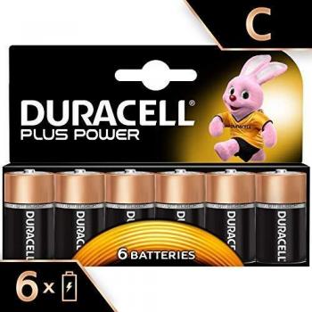 Duracell Pilas C Alcalina Plus Power 1.5V 7.75Ah (Pack de 6)