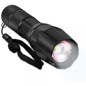 Linterna LED CREE T6 XML 10W, 1000 lm, zoom, 5 modos, 3xAAA (Micro), color negro