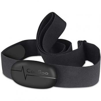 CooSpo Banda de Frecuencia Cardiaca Bluetooth 4.0 Ant+ Monitor Sensor de Frecuencia Cardíaca Compatible con Garmin Zwift Strava Endomodo y Otros