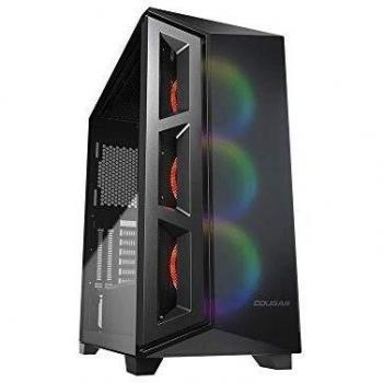Cougar DarkBlader X5 RGB Distinctive RGB Mid-Tower Case con Flujo de Aire Superior, 3 Ventiladores ARGB VK120 y un Panel Izquierdo de Cristal Templado Transparente CGR-5UM3TB-X5-RGB