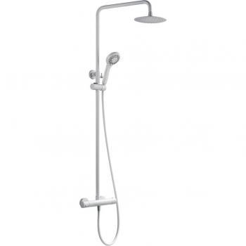 Conjunto de ducha termostático Kent Imex - IMEX BTK017/BL blanco mate