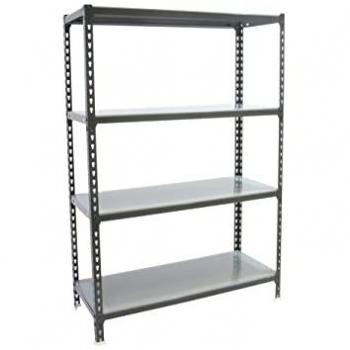Estantería SIMONCLICK MINI 4/300 1500 ANTRACITA/GALVA - Estantería metálica con 4 baldas ajustables, capacidad de 180 kg de punto de flexión, dimensiones de 150