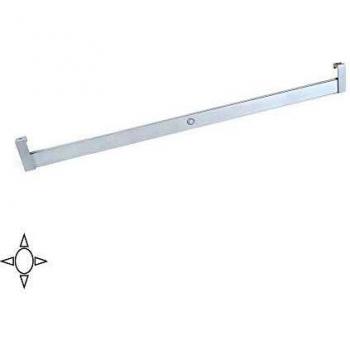 EMUCA - Iluminación para Armario o vestidor, Barra de Armario con luz LED 4,8W-12V DC y Detector de Movimiento, Aluminio anodizado Mate, L 858-1008mm