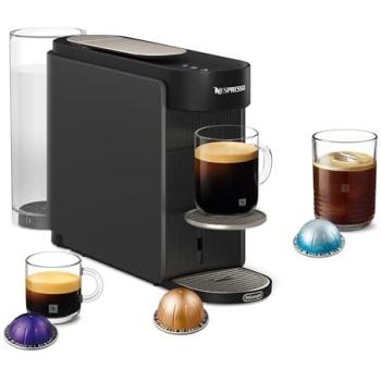 Cafetera de Cápsulas De'Longhi Nespresso Vertuo Up ENV200.GY, 1100 W, Calentamiento Rápido, Depósito 1.4 L, Diseño Compacto, Gris Anthracite