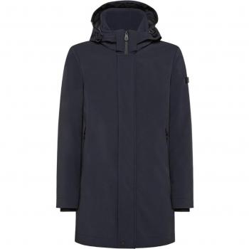 Peuterey Men's XL Blue Technical Hooded Parka Albali