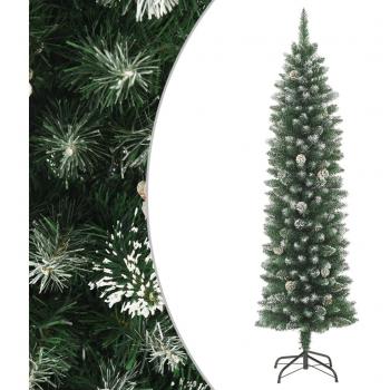 vidaXL Artificial Slim Christmas Tree with Stand 150 cm PVC