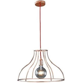 Lámpara de Techo Colgante Frida Metal Oro Rosa 50x35,5cm 1 Ampoule