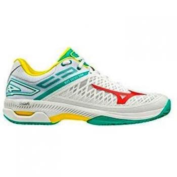 Mizuno 61Gc20776245 - Zapatilla Wave Exceed Tour4 CC - Color: Wht/Chinesered/Atlantis Talla: 45 - Hombre