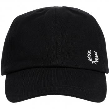 Fred Perry Classic Pique Cap - Black/Snow White 843 - One Size - male