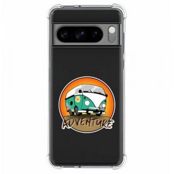 Funda Antigolpes de Silicona para Google Pixel 8 Pro 5G - Diseño Aventura con Dibujos