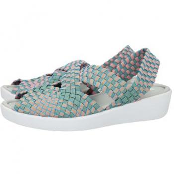 Sandalias de cuña Doctor Cutillas 13410 con tiras elásticas y sujeción al tobillo, color blanco y menta, para mujer, talla 40