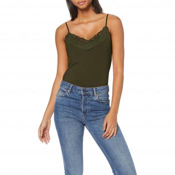 Vero Moda VMTIRSA Lace Singlet Top JRS, Camiseta sin Mangas para Mujer, Grün Ivy Green, XS