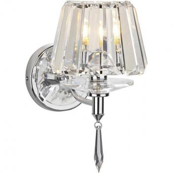 Aplique Selina de cromo pulido y cristal 1 luz