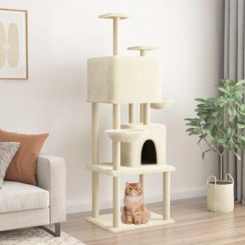 Árbol para Gatos con Arañazos en Crema de Sisal 180 cm
