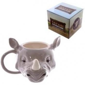 Rhino Head Shaped Ceramic Mug