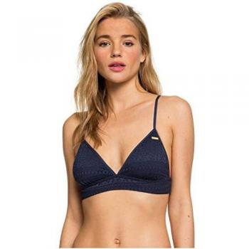 Roxy - Top de Bikini Triangular Fijo - Mujer - S - Azul