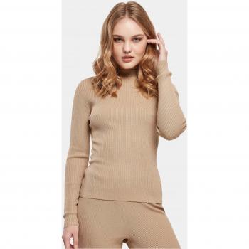 Urban Classics Women's Ribbed Knit Turtleneck Sweater