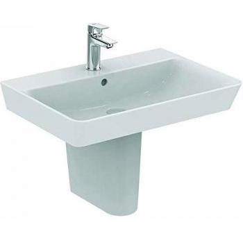 Lavabo de mano Ideal Standard Connect Air Cube 40x35x16 cm, blanco, con 1 orificio para grifo y desagüe E030701