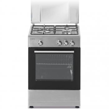 Cocina de Gas Infiniton CC57TAC Inoxidable, 3 Quemadores, Horno 43L, Ancho 49cm