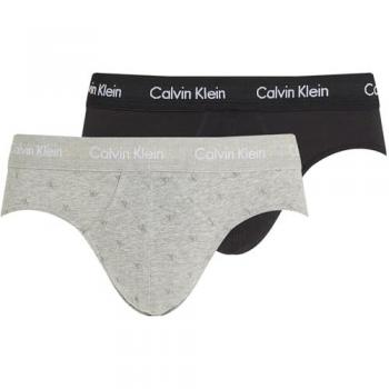 Calvin Klein Men's Hip Slip 3-Pack - Black & Grey with Logo, Size S
