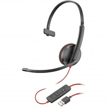 Auricular con Micrófono POLY Blackwire 3210 Negro