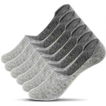 UMIPUBO 10/6 Pares Calcetines para hombres Invisibles De Algodón Calcetines Cortos Elástco Con Silicona Antideslizante Anti-olor