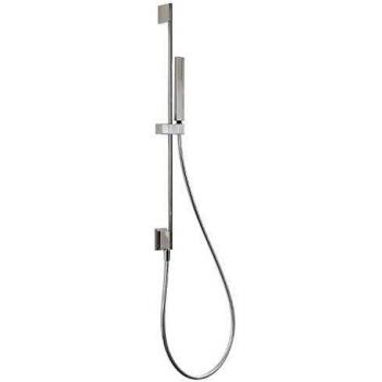 Barra deslizante con toma de agua a pared Ø 14 mm. Long. 760 mm. Ducha móvil anticalcárea. Flexo.