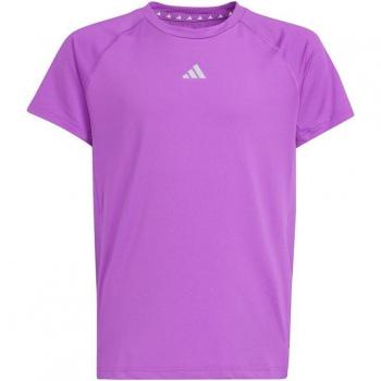 Camiseta de fitness adidas Training Essentials de manga corta para niña en color morado (Berry)