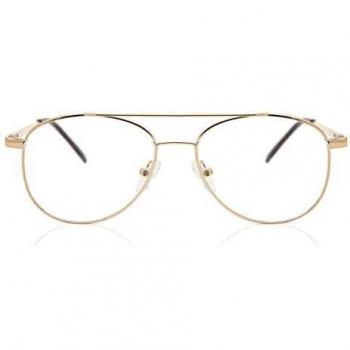 Pilot Montura Completa Metálico Dorado Gafas Recetadas para Niños - Gafas Anti-Azules