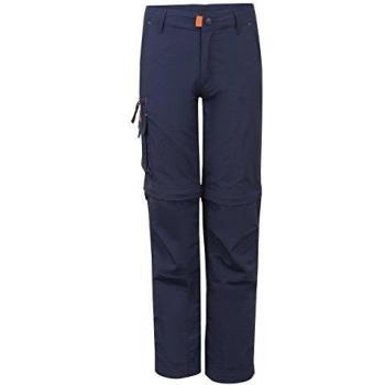 Trollkids Pantalones con Cremallera Quick-Dry Oppland Slim Fit, Color Azul Marino/Naranja Talla 14 años