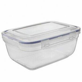 Fiambrera Hermética Triangular de Plástico - Pack 4 Unidades, Tapa de Cierre Hermético, 7 Tamaños Disponibles (400ml a 4L), Ideal para Almacenar Comida, Apta