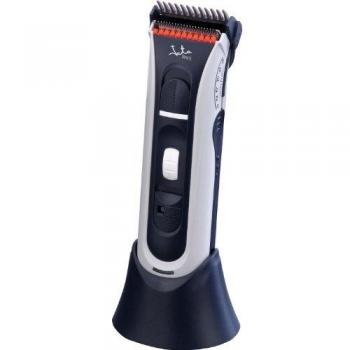 Jata MP373N Corta Barba Recargable con Autonomía de 70 Minutos sin Cable 3 Guías de Corte Cabezal Extraíble Cuchillas de Acero Inoxidable de Alta Resistencia Gran Precisión de Corte, negro / plateado