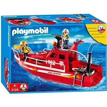 PLAYMOBIL 3128 - Barco de bomberos con bomba a presión