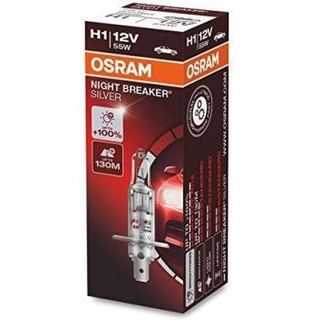 OSRAM 1 H1 B 55W12V+100, NIGHT BREAKER SILVER, Estuche plegable