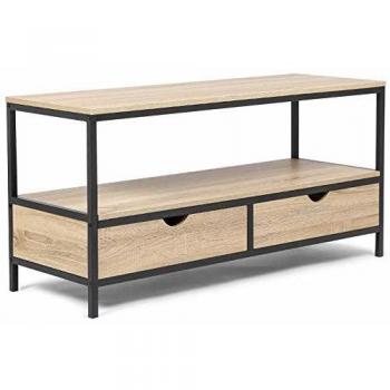 Soporte de TV Detroit 113 cm con 2 cajones de diseño industrial