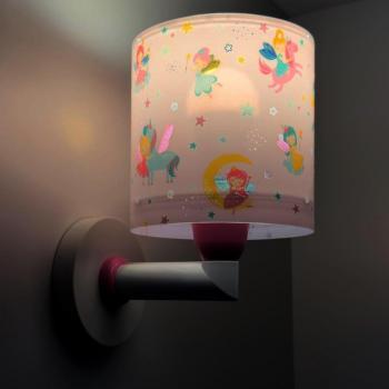 Aplique de Pared Infantil Fairy Dreams Multicolor E27 Rosa
