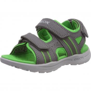 Geox J Gleeful B, Sandalias con Punta Abierta para Niños, Gris
